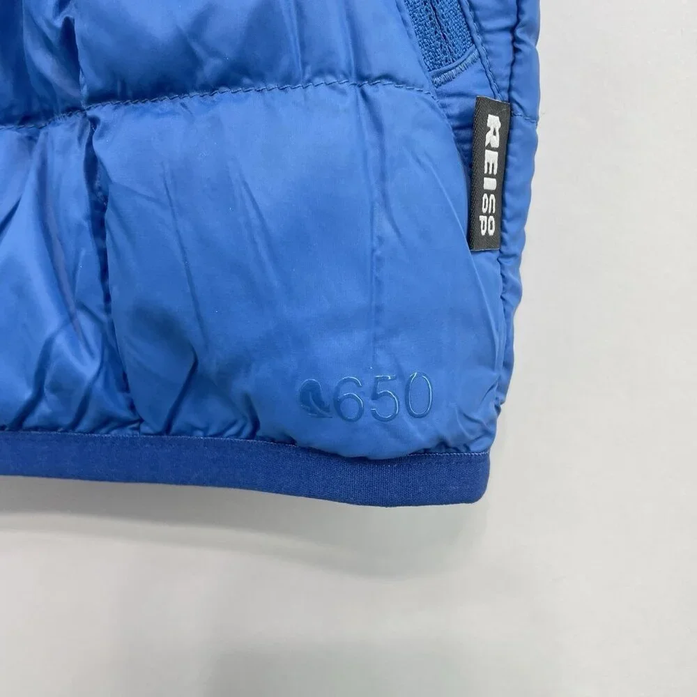 REI Co-op 650 Down Puffer Vest Outdoor Gorpcore Hiking Lightweight Blue Men M